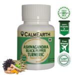 CalmEarth Ashwagandha, Black Pepper & Turmeric Capsules – 500 mg Herbal Blend - Image 2