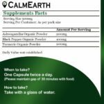 CalmEarth Ashwagandha, Black Pepper & Turmeric Capsules – 500 mg Herbal Blend - Image 4