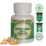 Ashwagandha Ginger Turmeric benefits — CalmEarth organic herbal supplement