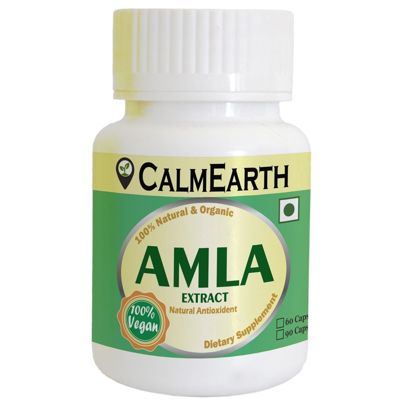 amla-extract-capsule-front Amla Extract Capsule capsules close-up view by CalmEarth
