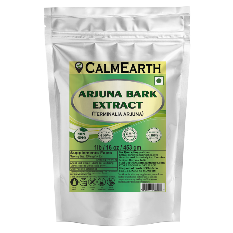 Arjuna Extract Powder powder organic herbal supplement by CalmEarth