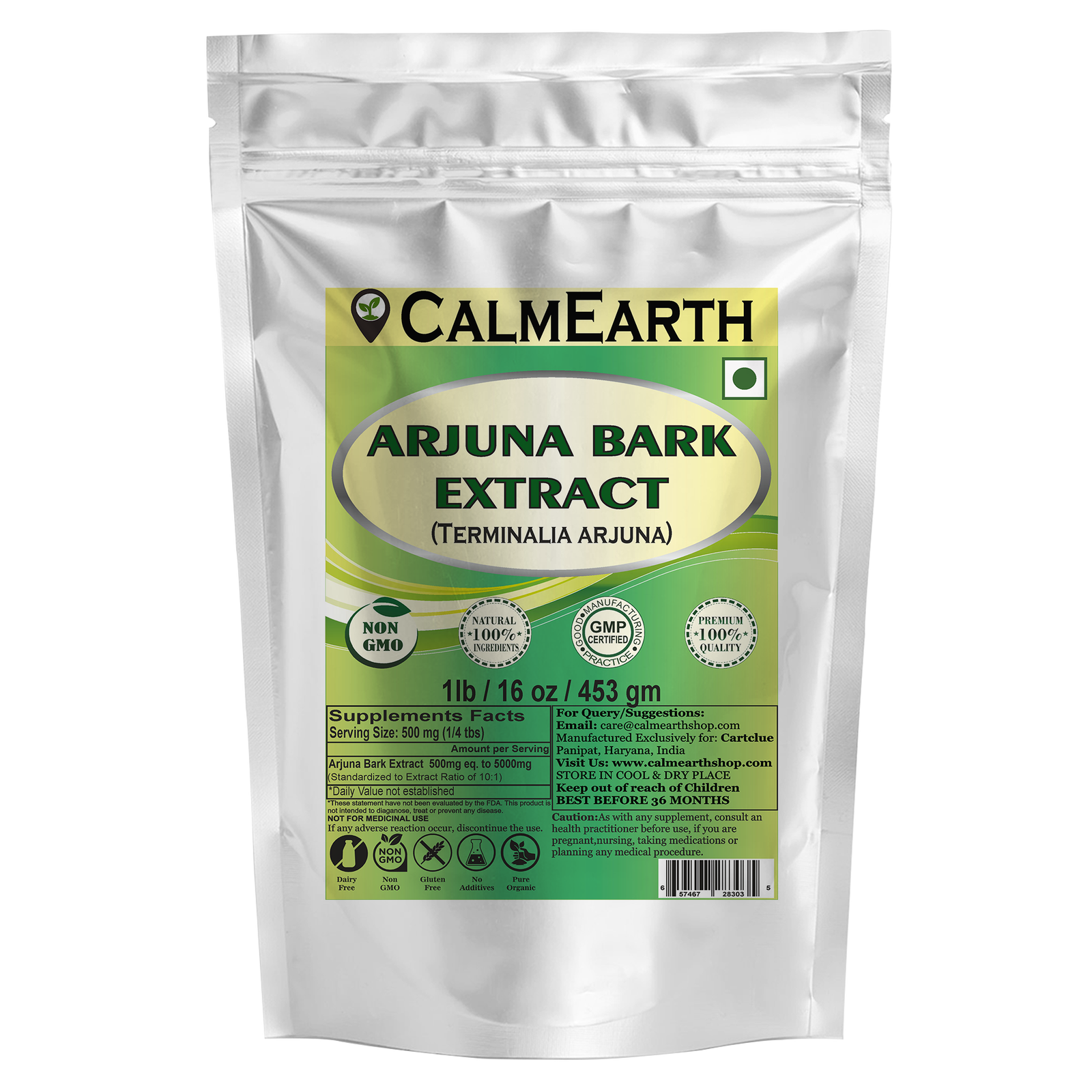 arjuna-extract-powder-1lb Arjuna Extract Powder powder organic herbal supplement by CalmEarth