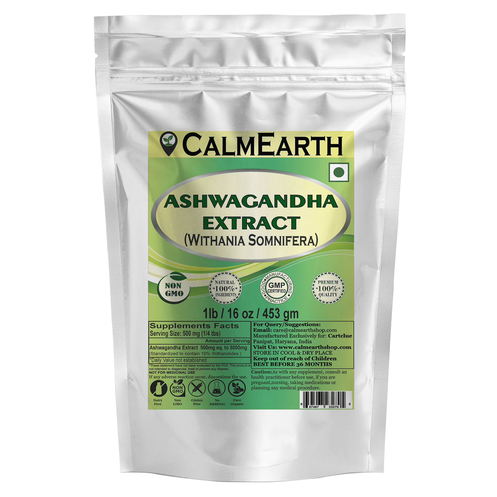 ashwagandha-extract-powder-1lb Ashwagandha Extract Powder powder organic herbal supplement by CalmEarth