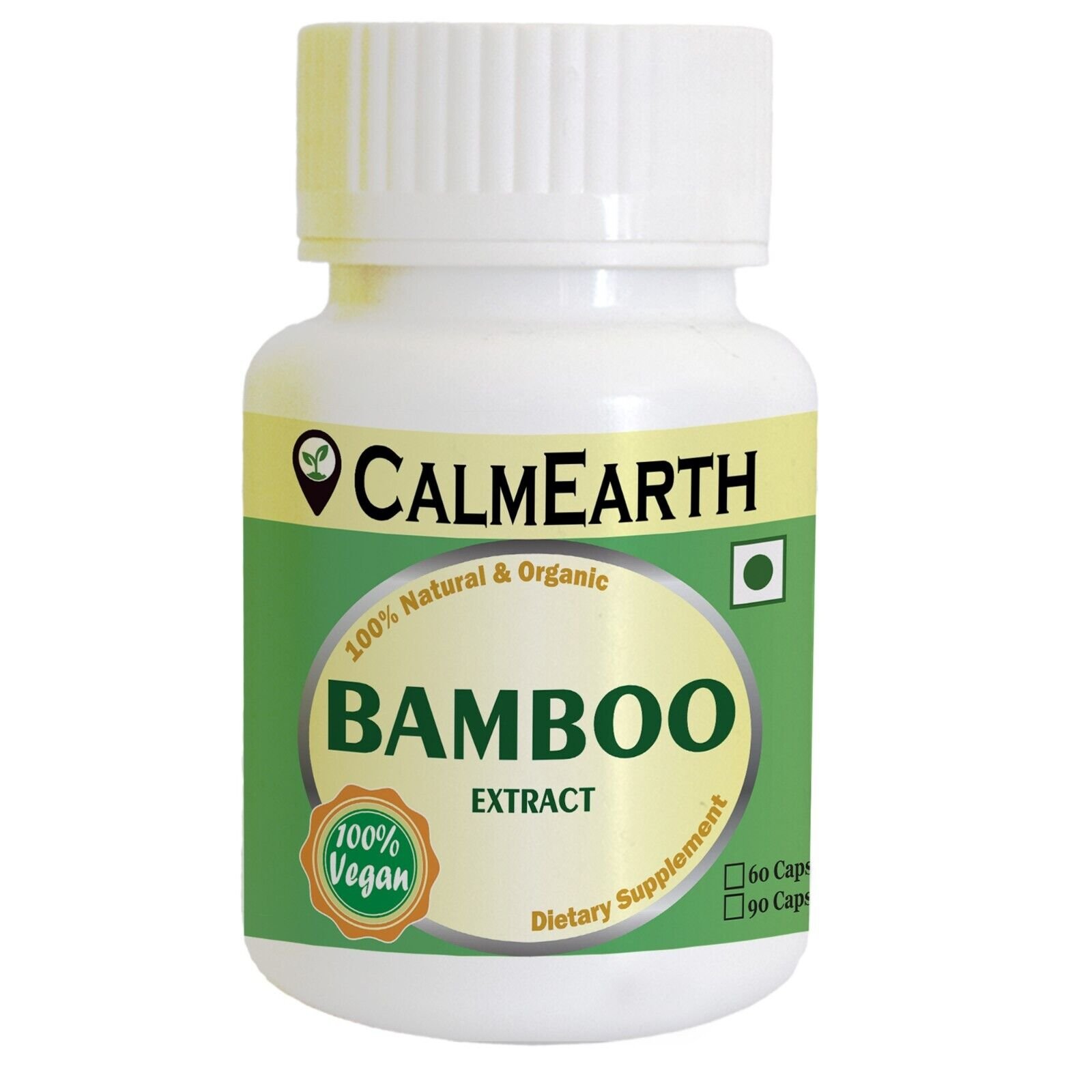 bamboo-extract-capsules-front Bamboo Extract Capsules capsules close-up view by CalmEarth