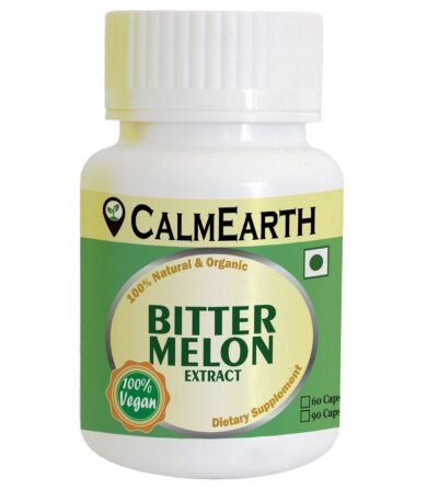 Bitter Melon Extract Capsules capsules close-up view by CalmEarth