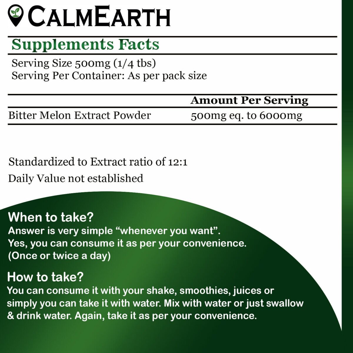 Bitter Melon Extract Powder powder ayurvedic wellness product by CalmEarth