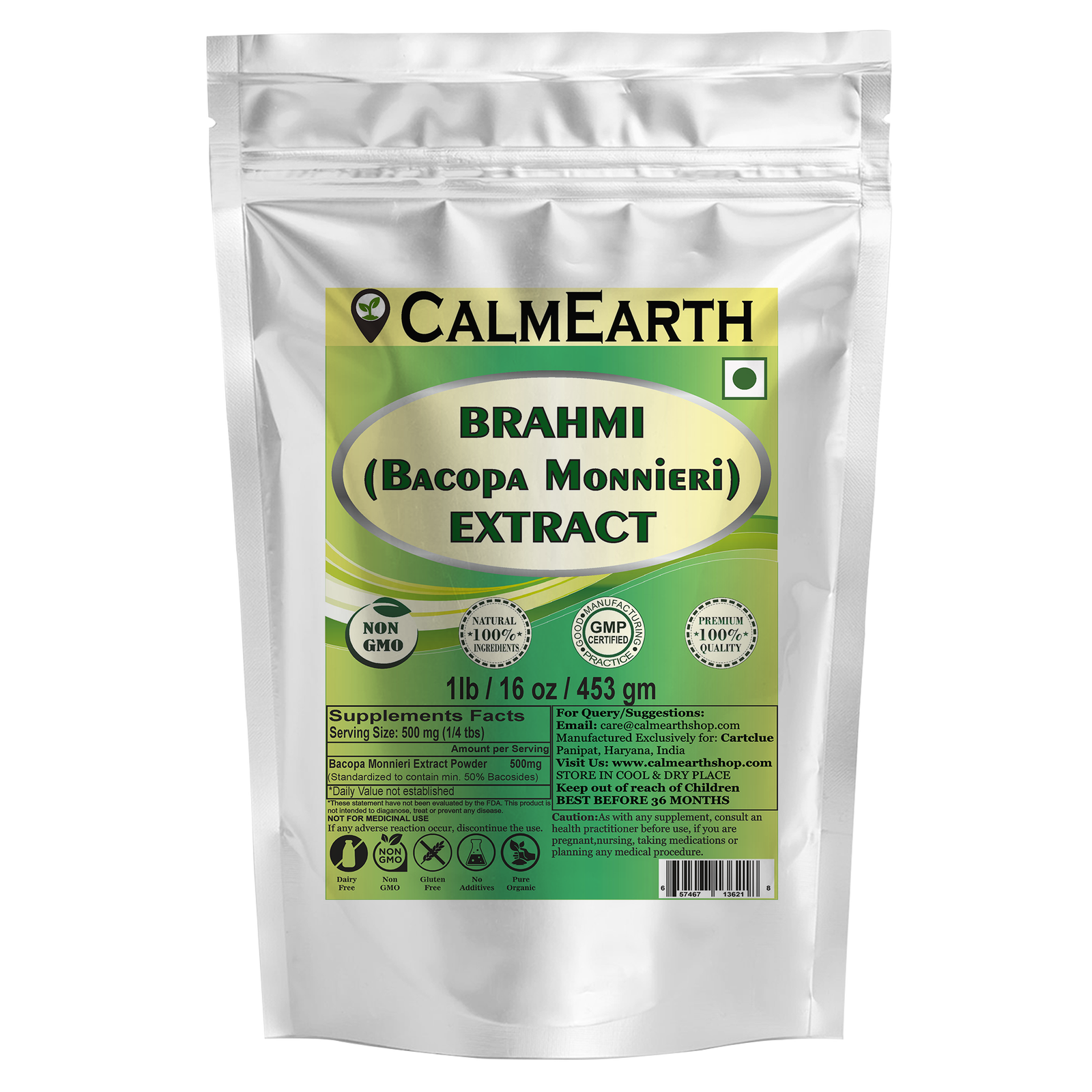 brahmi-extract-powder-1lb Brahmi Extract Powder powder organic herbal supplement by CalmEarth