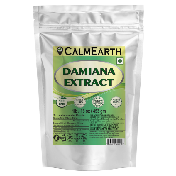 Damiana Extract Powder powder organic herbal supplement by CalmEarth