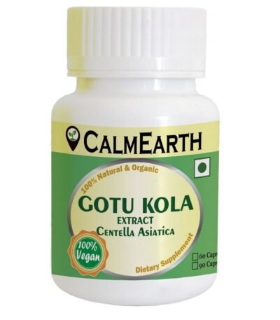 Gotu Kola Extract Capsules capsules close-up view by CalmEarth