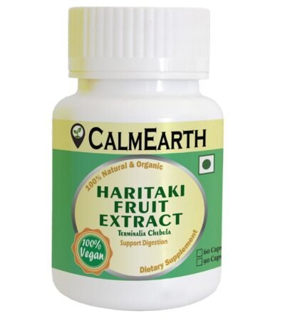 Haritaki Extract Capsules capsules close-up view by CalmEarth