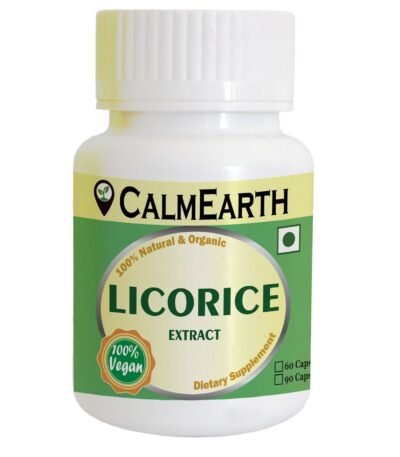 Licorice Extract Capsules capsules close-up view by CalmEarth