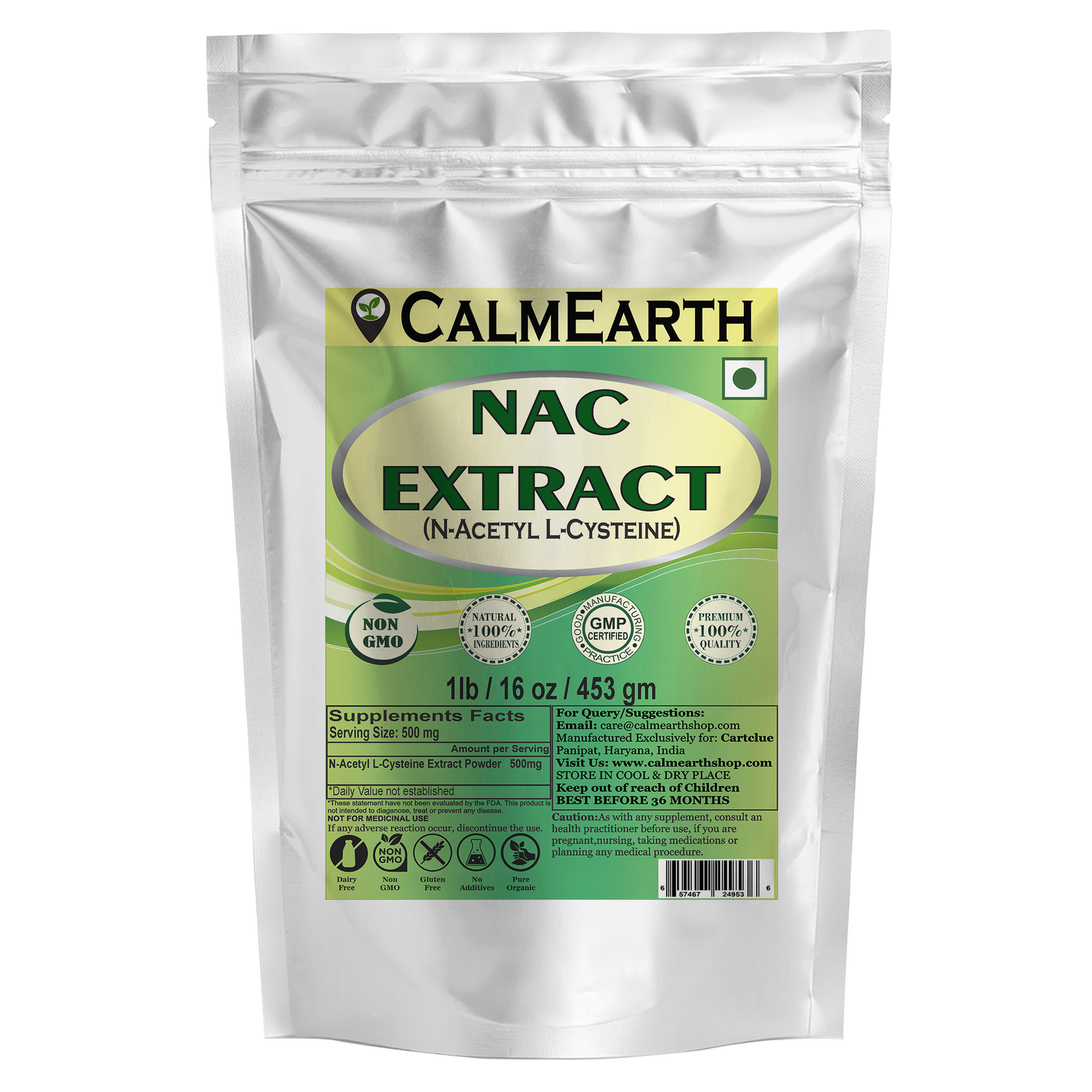 nac-extract-powder-1lb NAC Extract Powder powder organic herbal supplement by CalmEarth
