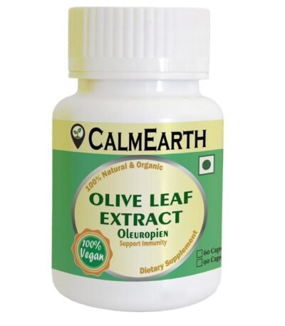 Olive Leaf Extract Capsules capsules close-up view by CalmEarth