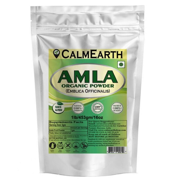 Organic Amla Powder powder organic herbal supplement by CalmEarth