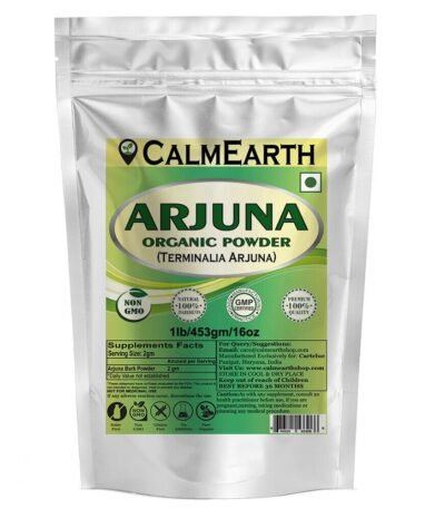 Organic Arjuna Bark Powder powder organic herbal supplement by CalmEarth