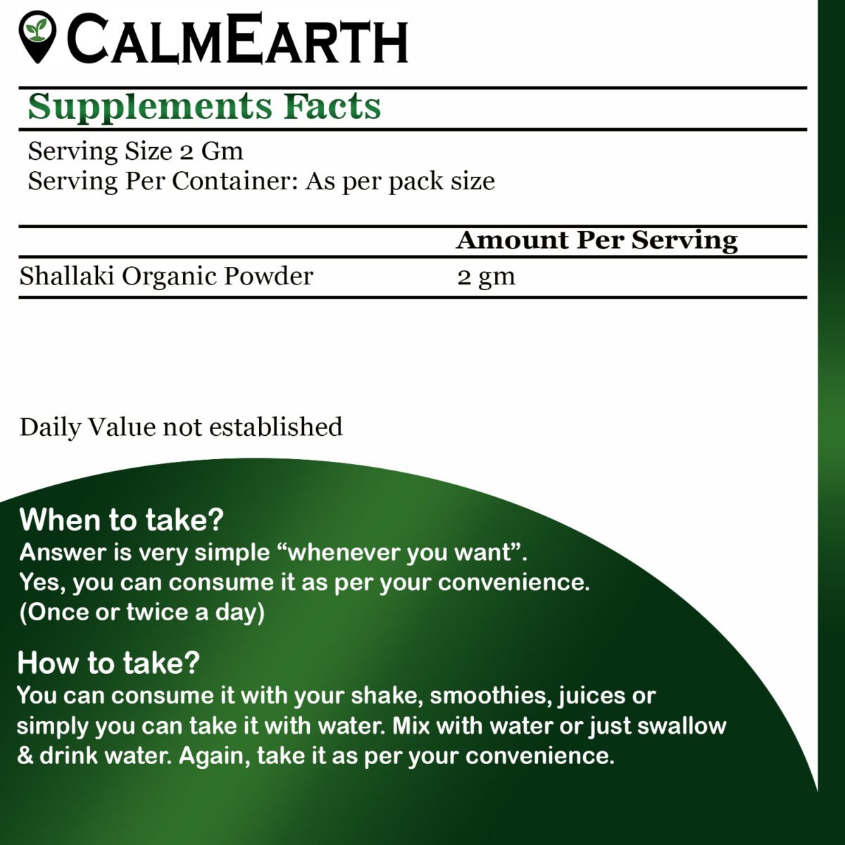 Organic Boswellia Serrata Resin Powder powder ayurvedic wellness product by CalmEarth