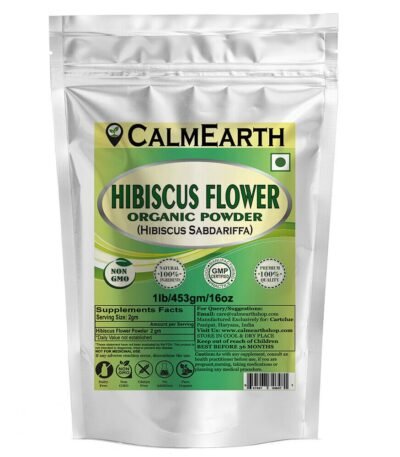 Organic Hibiscus Flower Powder powder organic herbal supplement by CalmEarth