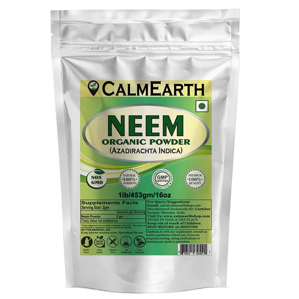 organic-neem-leaf-powder-1lb Organic Neem Leaf Powder powder organic herbal supplement by CalmEarth