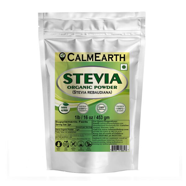 Organic Stevia Powder 1lb benefits — CalmEarth organic herbal supplement