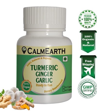 Turmeric Ginger Garlic benefits — CalmEarth organic herbal supplement