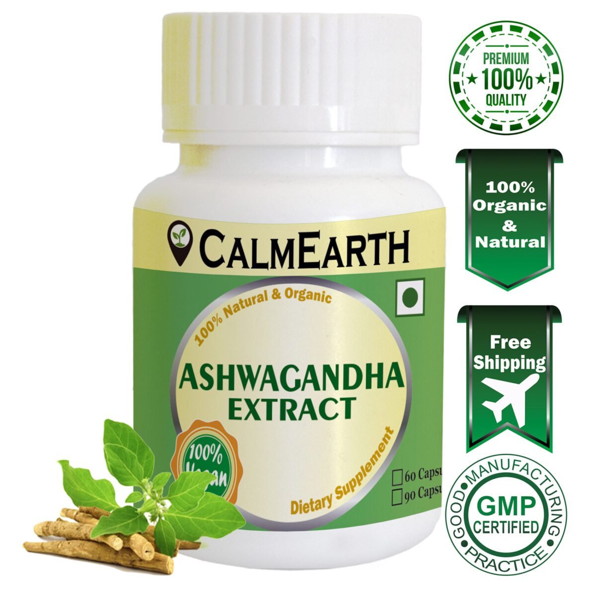 Ashwagandha benefits — CalmEarth organic herbal supplement