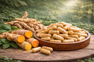 Ashwagandha Ginger Turmeric Capsule benefits — CalmEarth organic herbal supplement