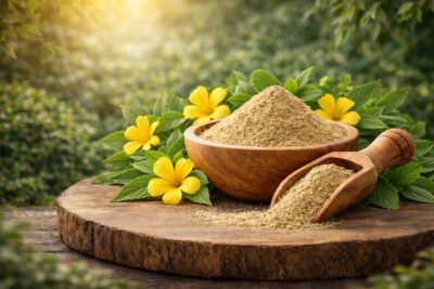 Damiana Extract Powder benefits — CalmEarth organic herbal supplement