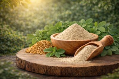 Fenugreek Organic Powder benefits — CalmEarth organic herbal supplement