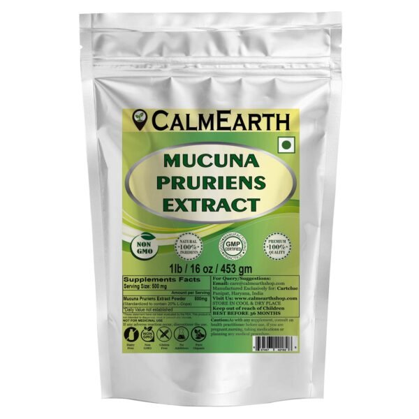 Mucuna Pruriens Extract Powder 1lb benefits — CalmEarth organic herbal supplement