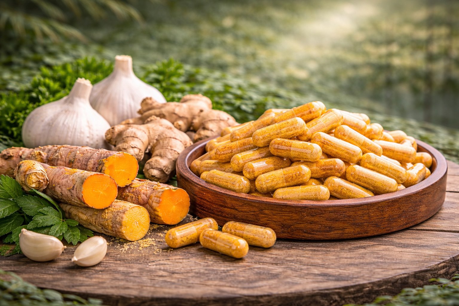 Turmeric Ginger Garlic benefits — CalmEarth organic herbal supplement