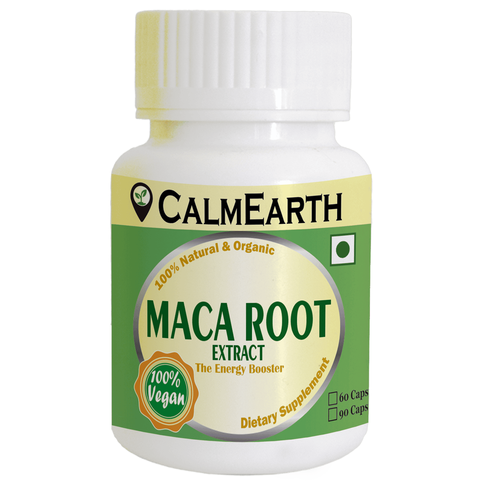 maca root extract capsule CalmEarth Maca Root Extract Capsule 500mg, 15% Sterol - Image 1