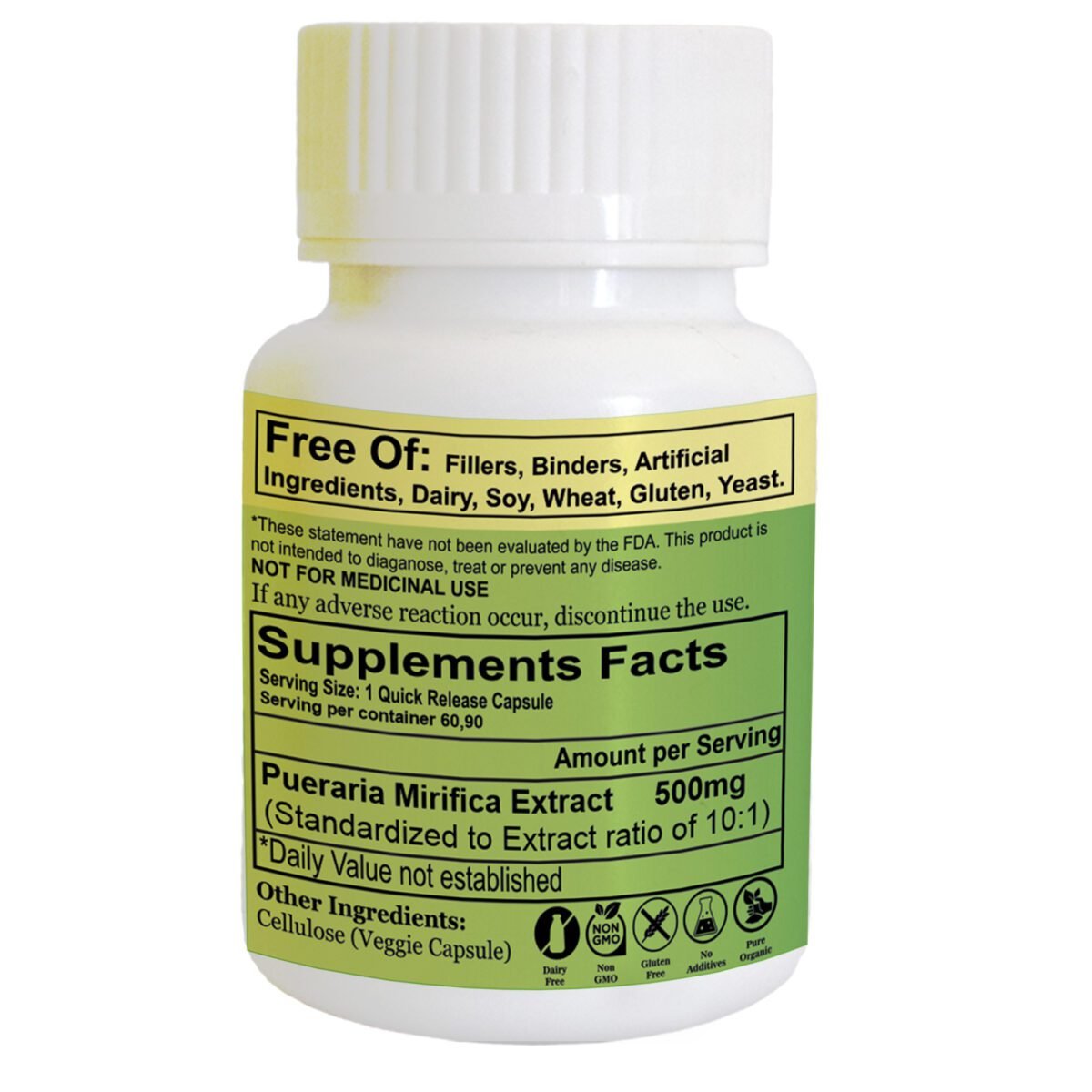 CalmEarth Pueraria Mirifica 10:1 Extract Capsules 500 mg - Image 6